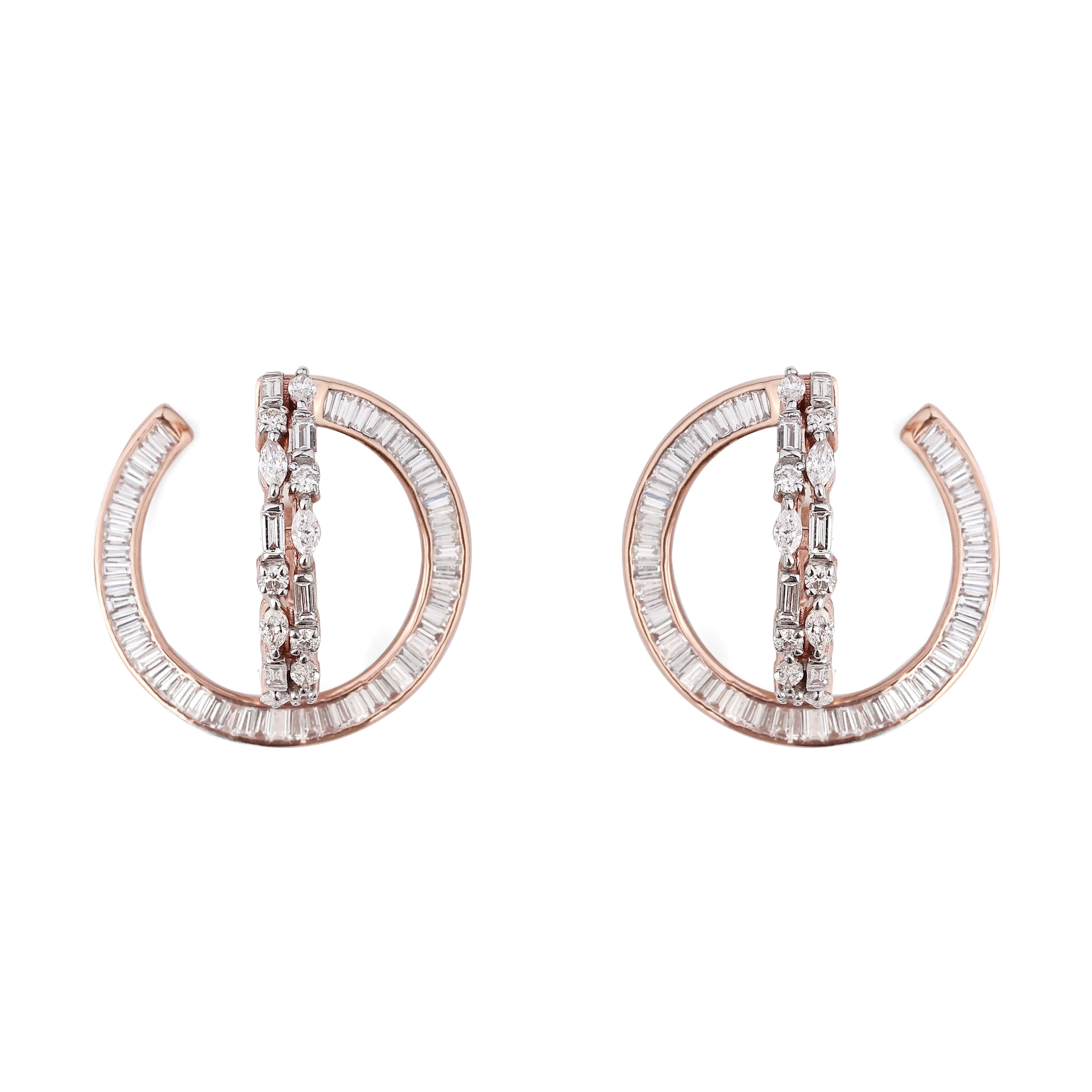 Luna Baguette Hoops